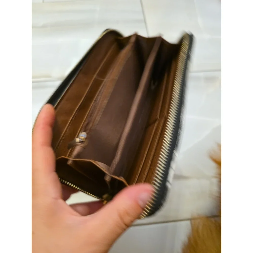 Michelle Obama Magazine Cover Collage Zip Accordion Wallet A4‎